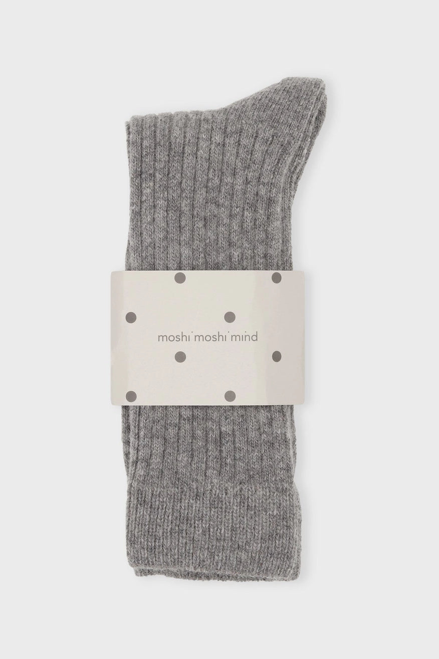 Wool socks by Moshi Moshi Mind, Danish design, soft natural knit, curated lifestyle essential.
