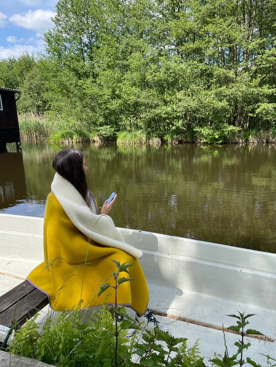 Wool Only Plaid Blanket made from Norwegian Wool