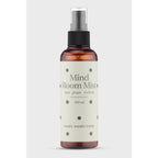Aroma room mist and essential oils in minimalist packaging, grape-verbena-mint blend, refreshing air-cleansing concept, Nordic lifestyle curation, smooth clean design aesthetic.